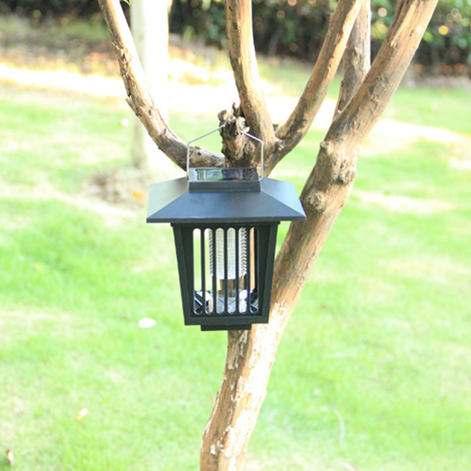 Eco-Friendly Solar Powered  Outdoor Garden Light Anti Mosquito Insect Flying Killer Lamp Bug Zapper Garden Light Moskito Trap