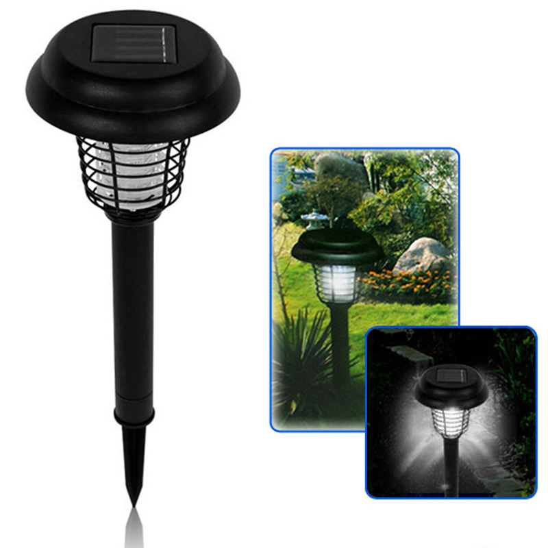 Outdoor UV LED Solar Powered Lawn Light Anti Mosquito Insect Pest Bug Zapper Killer Yard Garden Lawn Light Lamp