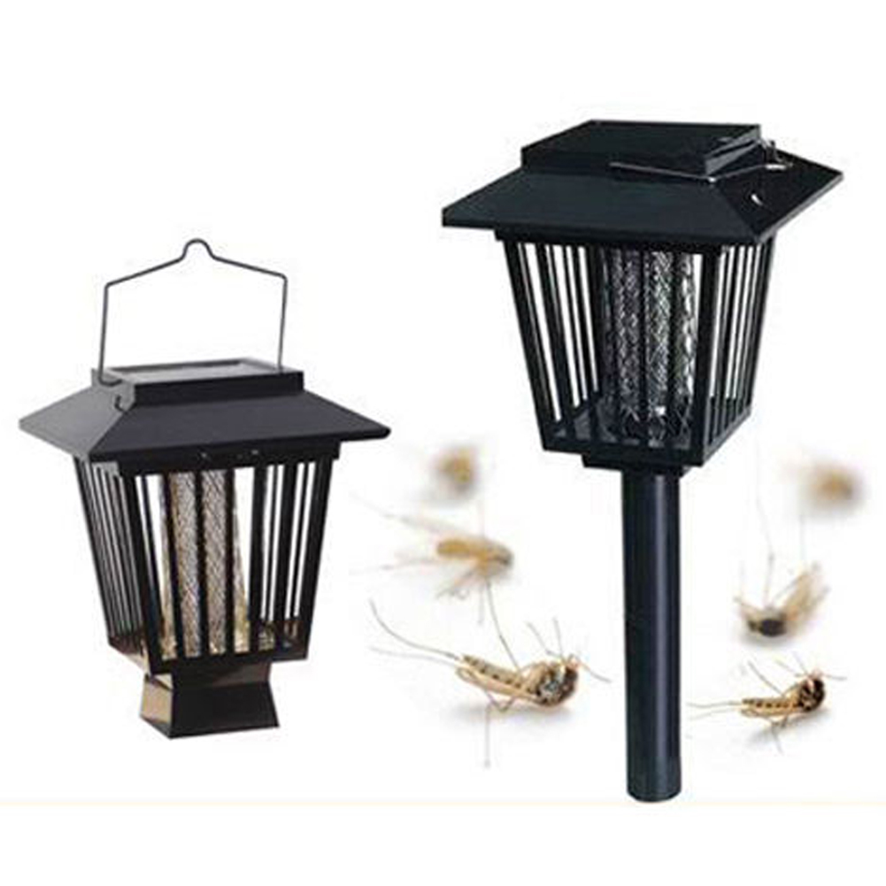 Solar Powered Insect Killer LED UV Mosquito Killer environmentally Lamp Outdoor Garden Insect Pest Bug Zapper Killer 15* 15cm
