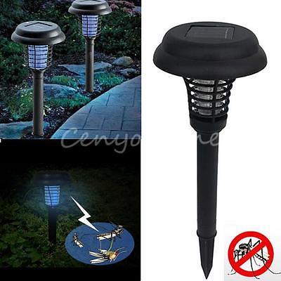 UV LED Solar Powered Outdoor Yard Garden Lawn Anti Mosquito Insect Pest Bug Zapper Killer Trapping Lantern Lamp Light with spike